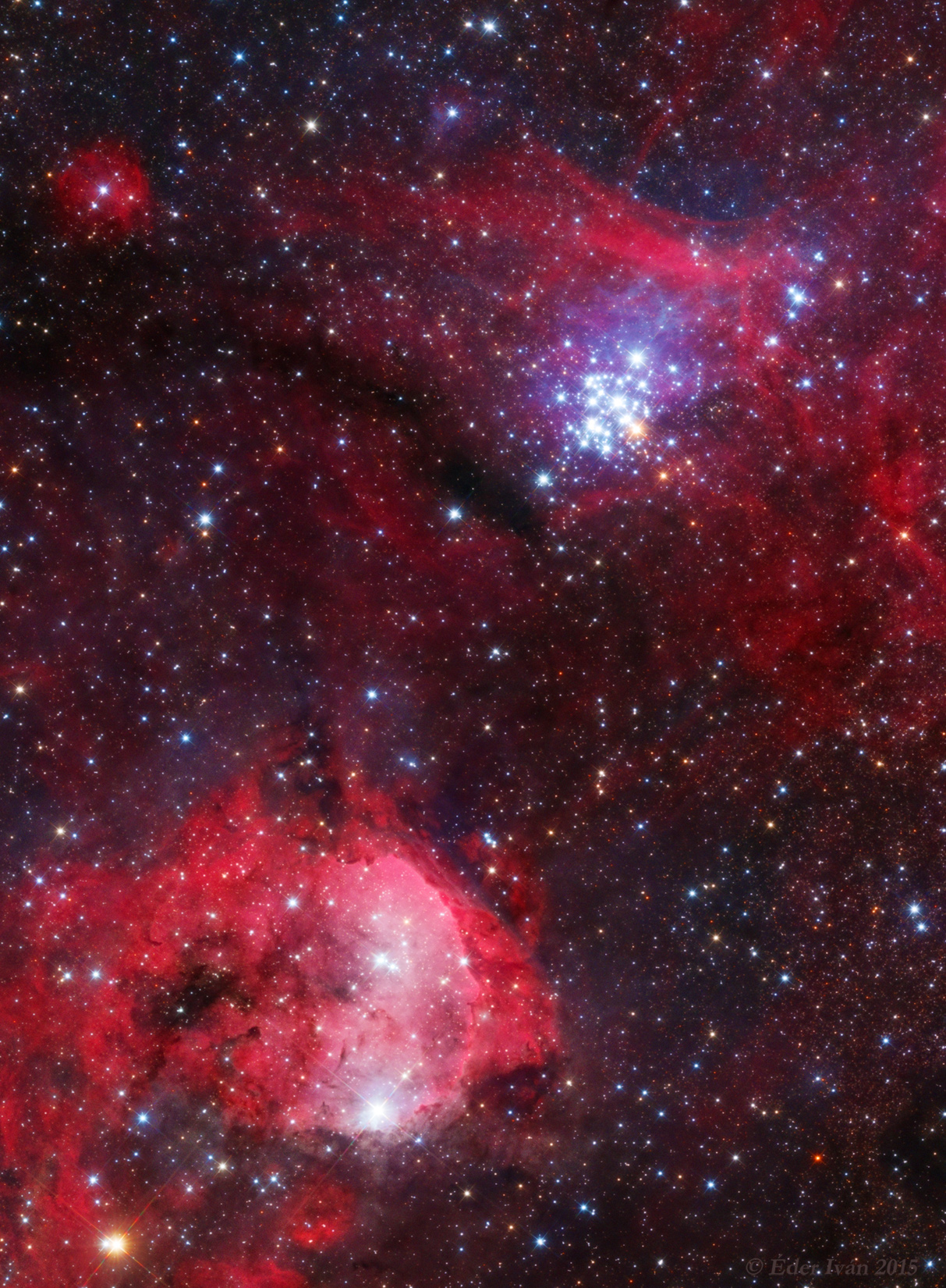 Az NGC 3293 és NGC 3324 párosa