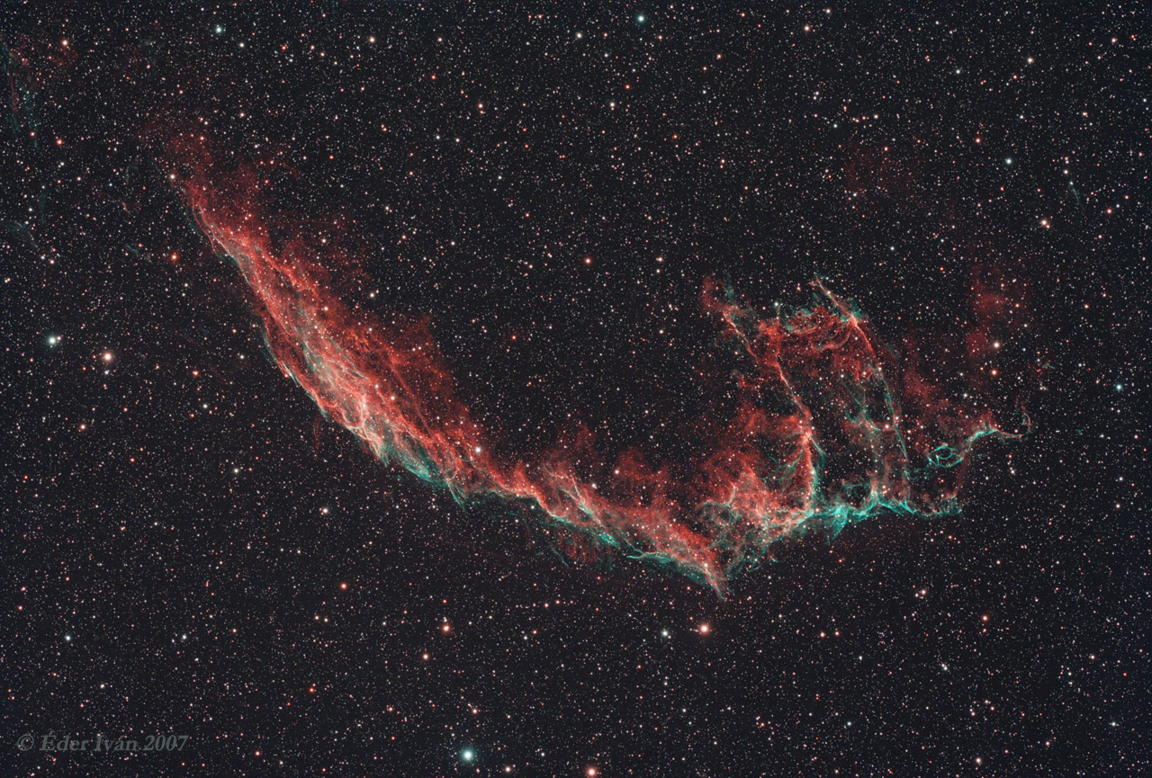 A Fátyol-köd keleti része (NGC 6992)