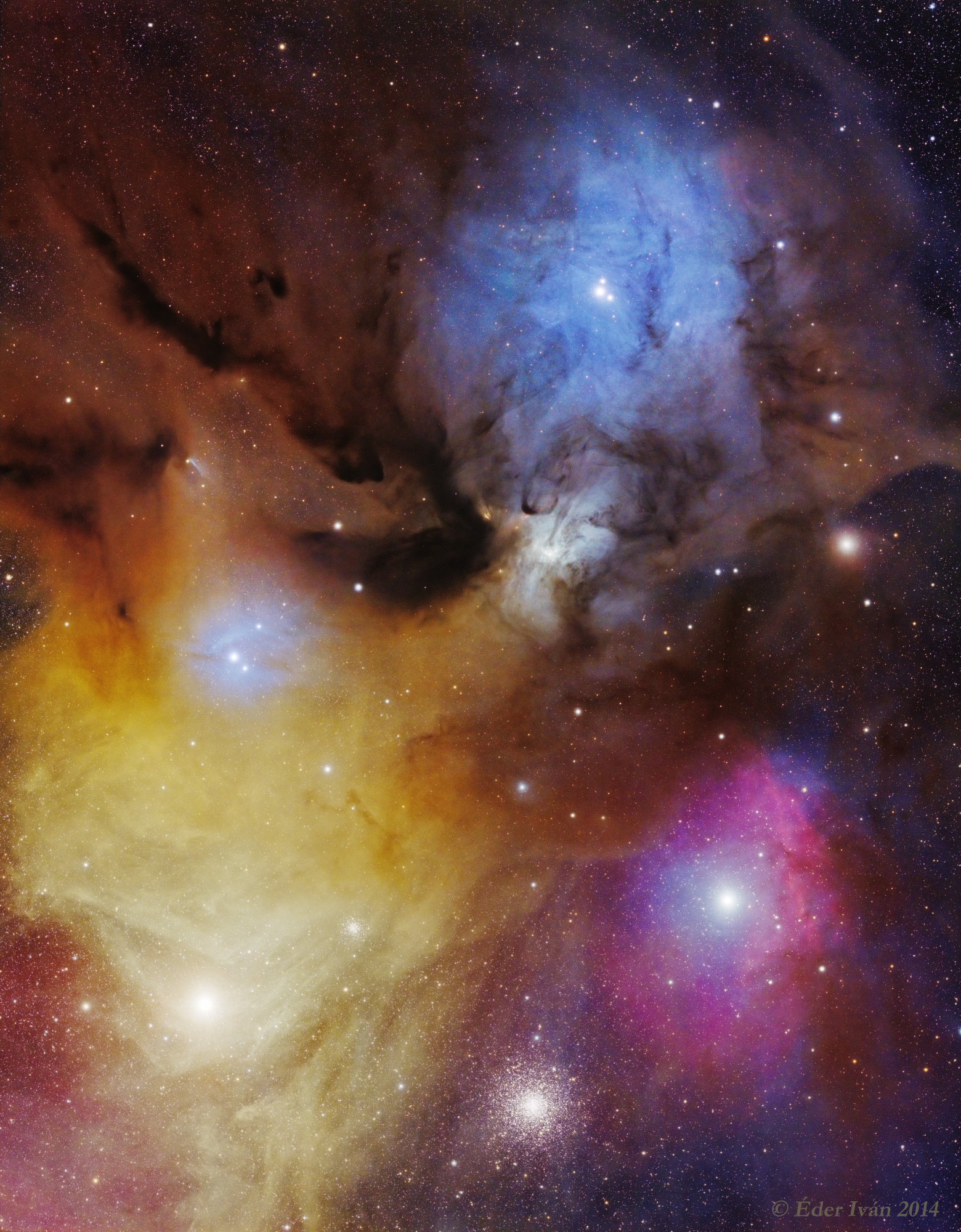 Colorful Clouds of Antares and Rho Ophiuci