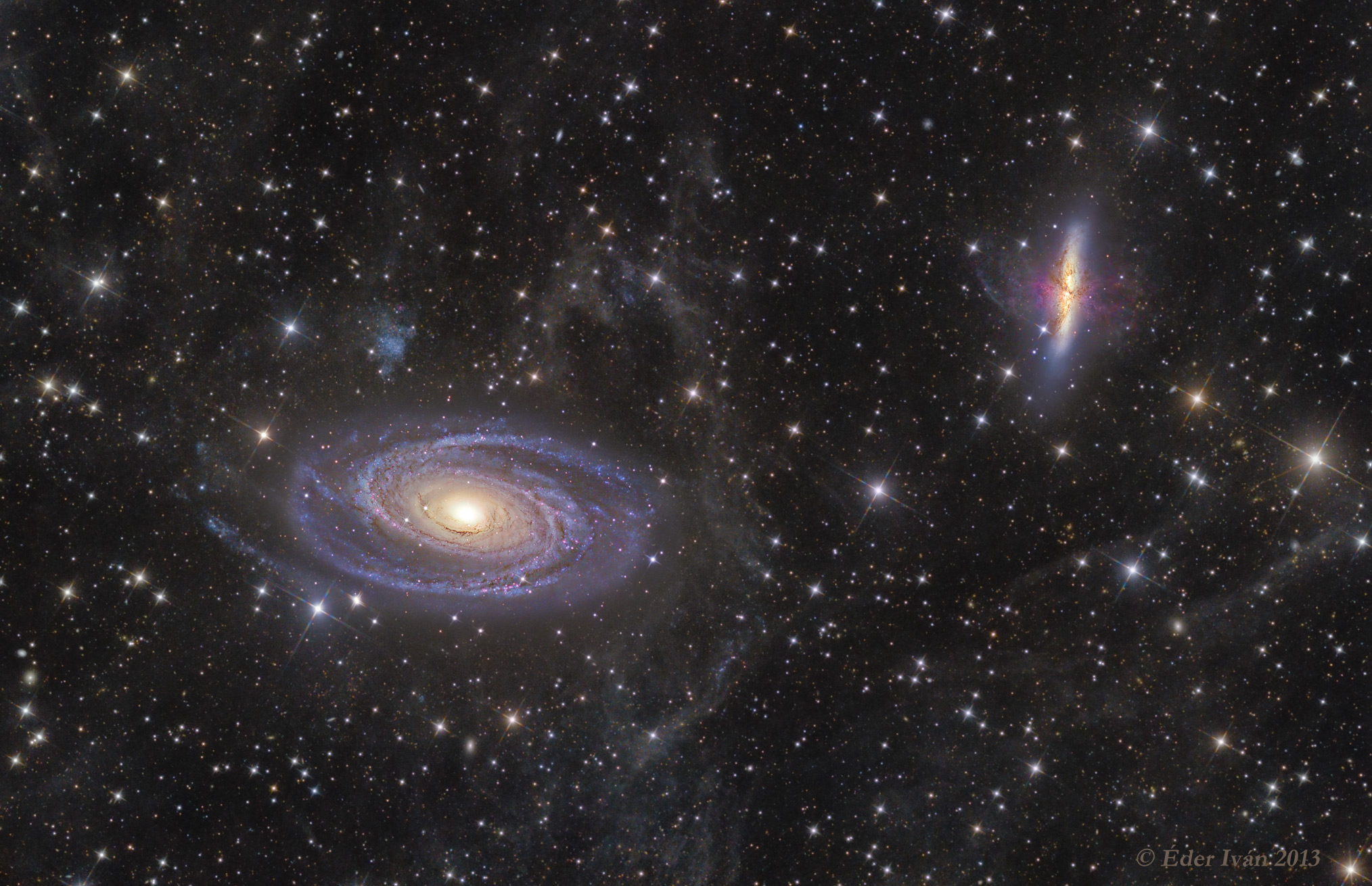 M 81-82 and Integrated Flux Nebula