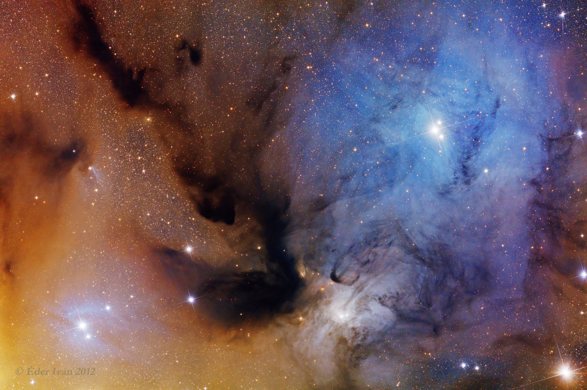 Colorful Clouds of Rho ophiuchi