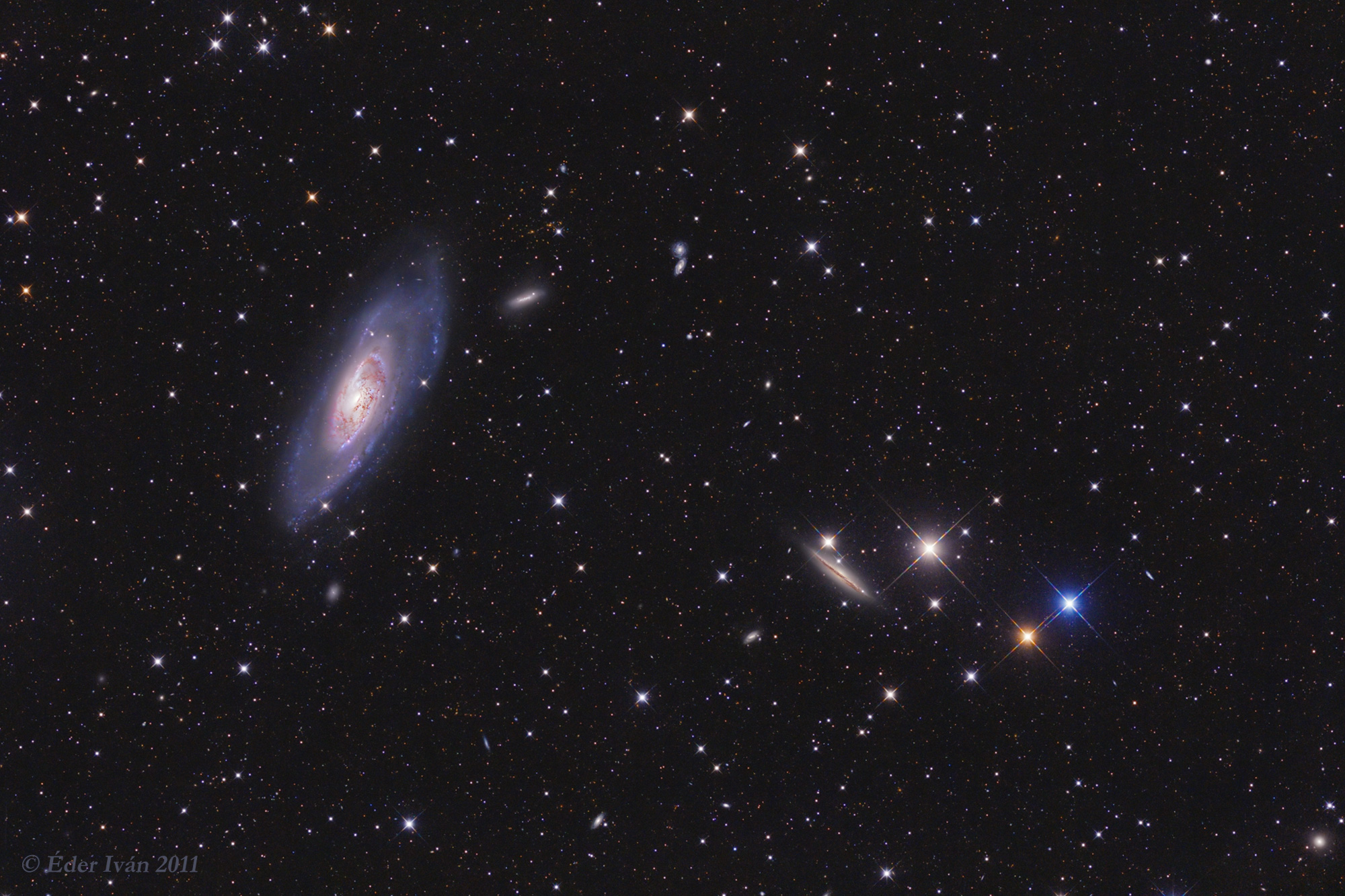 M 106 galaxy and its neighbours