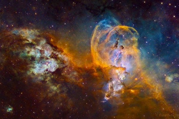 NGC 3576 - 3603, Statue of Liberty Nebula