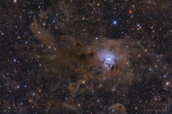 Iris Nebula (NGC 7023), and surrounding dark nebulas