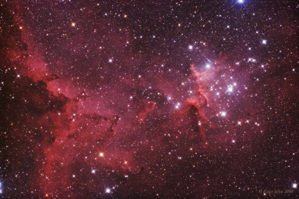 Center of the Heart Nebula (IC 1805)